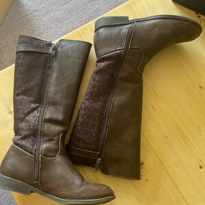 Michael Kors Girl's Zeppelin 2 Knee High Signature Print Buckle Boot